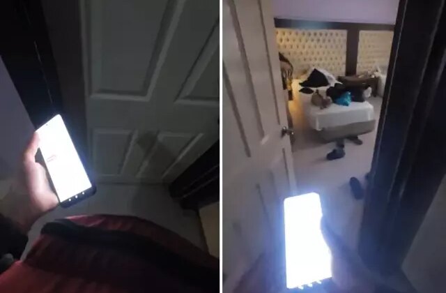 Evine sipariş götürdüğü kadını kayda alıp paylaştı: Giydiği şey giydiği bölgeyi kapatmamış