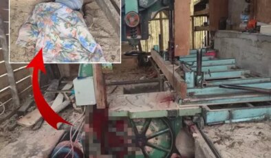 Evinin bahçesinde korkunç son! Başı şerit testereye sıkıştı