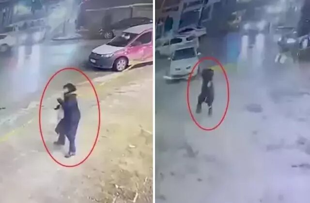 Faciaya ramak kaldı! Düşen buz kütlesinden saniyelerle kurtuldu