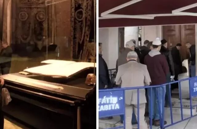 Fatih’te bulunan Hırka-i Şerif ziyarete açıldı