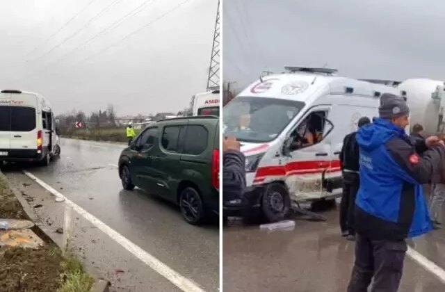 Feci kaza! Ambulans ile işçi servisi çarpıştı, çok sayıda yaralı var
