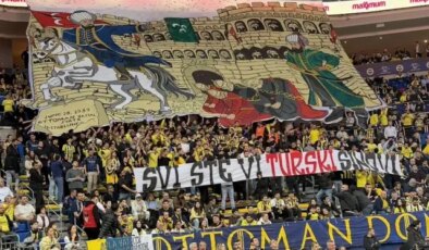 Fenerbahçe tribünlerinden Partizan’a okkalı cevap