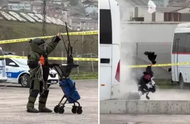 Fünye ile patlatılan valizden kıyafet çıktı