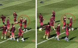 Galatasaray antrenmanında tartışma yaratan görüntüler! Yorum sizin