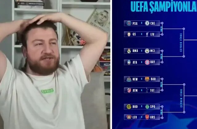 Galatasaray’ın Liverpool ile eşleştiğini görünce canlı yayında orucunu bozdu