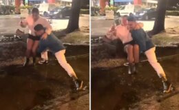 Görüntü Ankara’dan! Kız arkadaşına centilmenlik yapmak isterken hiç beklemediği bir şey oldu