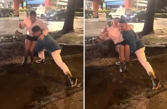 Görüntü Ankara’dan! Kız arkadaşına centilmenlik yapmak isterken hiç beklemediği bir şey oldu