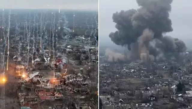 Görüntü korkunç! Bir şehri bombalarla resmen haritadan sildiler