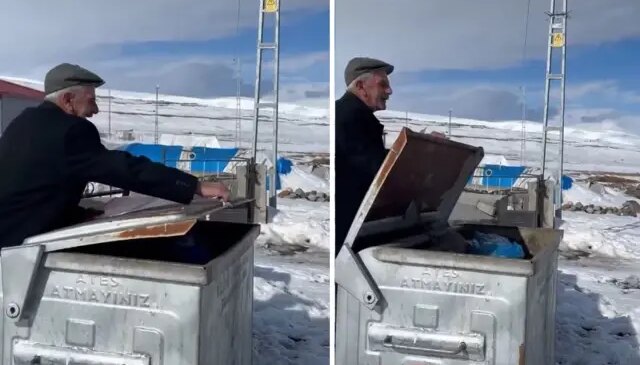 Görüntü Türkiye’nin bir ucundan! Çöp kutusunun kapağını açınca…
