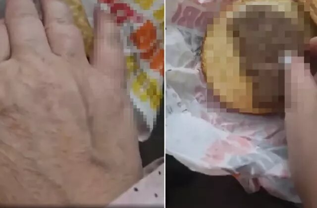 Hamburger siparişi veren vatandaş, paketi açınca kabusu yaşadı