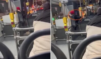 İETT otobüsünde tansiyon yükseldi: Bir düğmeye basacaksın!