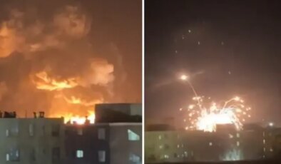 İran’da mühimmat deposu vuruldu! Şiddetli patlamalar meydana geldi