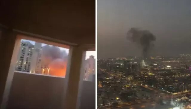 İran füzeleri Dubai’ye düştü! Korkunç anlar kameralarda