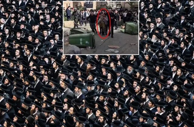 İsrail fena karıştı! 2 kadın polisi kalabalık Haredi grubun elinden zor aldılar