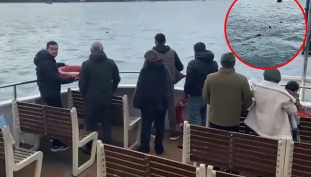 Vapurda panik anları! Görenler çığlık çığlığa bağırdı