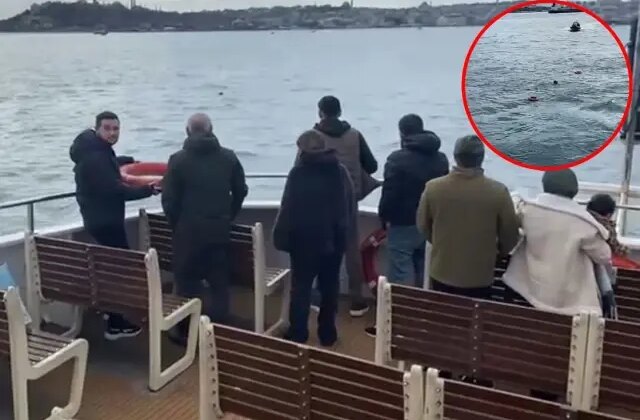 Vapurda panik anları! Görenler çığlık çığlığa bağırdı