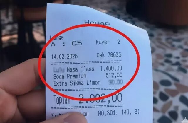 İstanbul’da “Pes” dedirten hesap pusulası, ekstra limon suyu için için 90 TL istendi