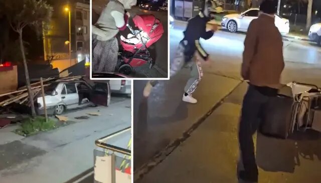 İstanbul’u kuvvetli fırtına vurdu! Ayakta durmak dahi güç