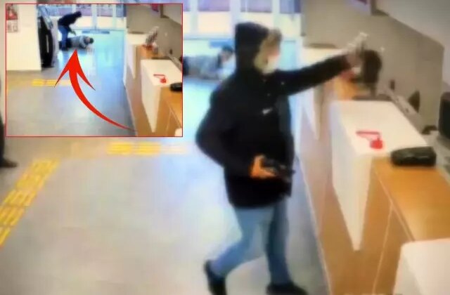 İstanbul’un göbeğinde banka soygunu: O anlar güvenlik kamerasında