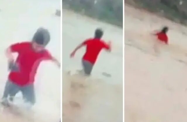 Kahreden görüntüler: Küçük Berivan terlik için girdiği derede hayatını kaybetti