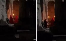 Juventus-Galatasaray maçının uzatma dakikalarında ayin yaptılar