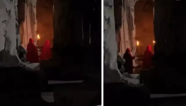 Juventus-Galatasaray maçının uzatma dakikalarında ayin yaptılar