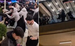 Kafeyi savaş alanına çeviren kavga! Kahve içip böyle izlediler