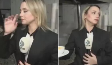 Kanal D muhabirinin zor anları! Şekilden şekile girdi