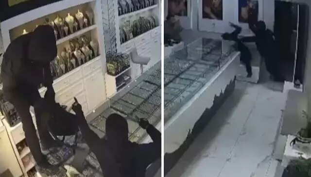 Kar maskesiyle dükkanı bastılar, çalışanı dövüp 1 kilo altınla kaçtılar