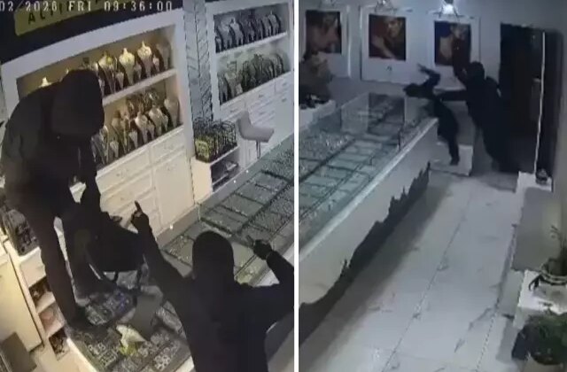 Kar maskesiyle dükkanı bastılar, çalışanı dövüp 1 kilo altınla kaçtılar