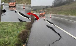 Kara yolunda oluşan yarıkların nedeni deprem değil