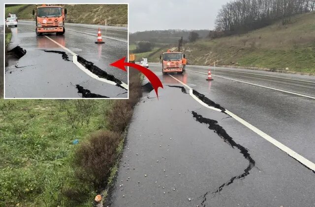 Kara yolunda oluşan yarıkların nedeni deprem değil