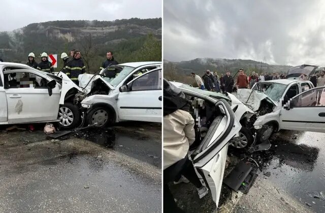 Antalya’dan sonra Burdur’da da katliam gibi kaza! 2 otomobil kafa kafaya çarpıştı