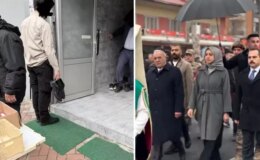 Kaymakamın polise şemsiye taşıttığı görüntü tepki çekti