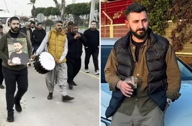 Kazada ölen motosiklet sürücüsünün cenazesinde, gelenek gereği davul-zurna çalındı