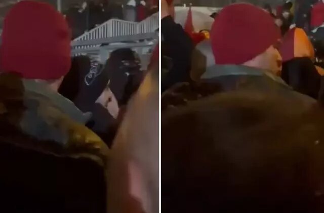 Kıvanç Tatlıtuğ’u bir anda önünde gören Galatasaraylı taraftar ne diyeceğini şaşırdı