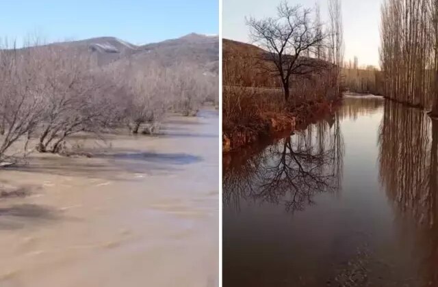 Kızılırmak taştı! Yollar kapandı, araziler su altında kaldı