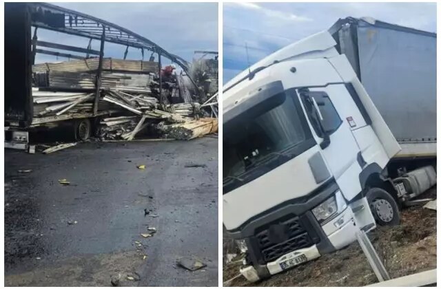 Komşuda korkunç kaza! İki Türk şoför feci şekilde can verdi