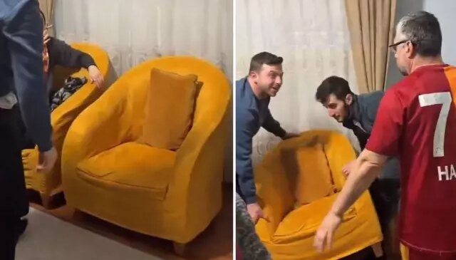 Maç esnasında koltuğun uğursuzluk getirdiğine inanan taraftardan maçı döndüren hareket