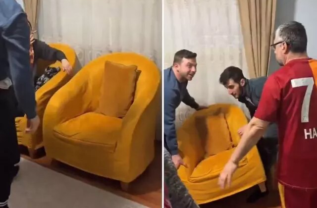 Maç esnasında koltuğun uğursuzluk getirdiğine inanan taraftardan maçı döndüren hareket