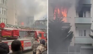 Maltepe’de 4 katlı binada yangın! Mahsur kalan 4 kişi kurtarıldı