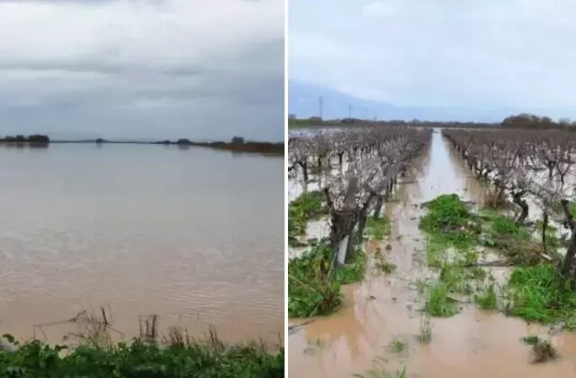 Manisa’da büyük panik! Çay taştı, kritik köprü su altında kaldı
