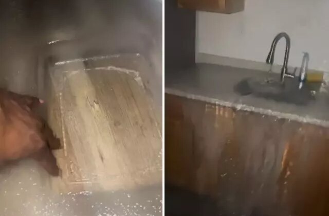 Musluğu açık unuttu, tüm evi buz tuttu