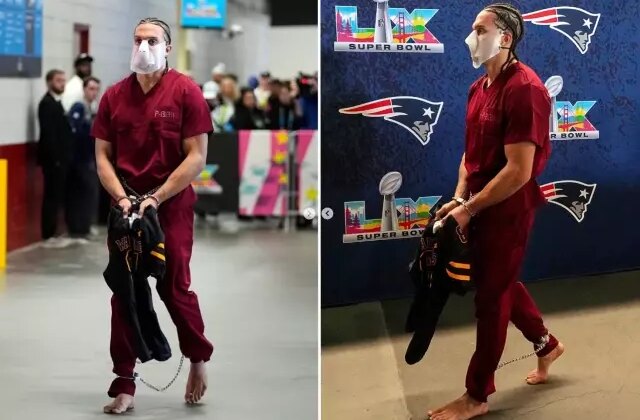NFL yıldızından Super Bowl’da hapishane kıyafetli ICE protestosu