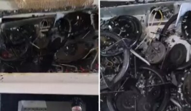 Ocaktaki düdüklü tencere patladı, mutfak kullanılamaz hale geldi