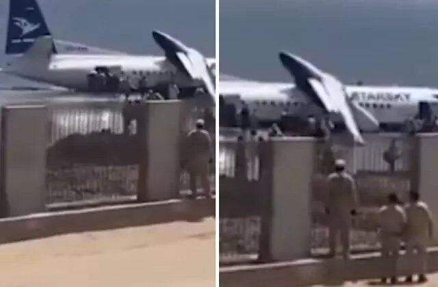 Okyanusa acil iniş yapan uçaktan böyle tahliye edildiler