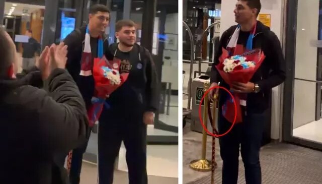 Oscar Cardozo, Trabzonspor-Fenerbahçe derbisi için Türkiye’ye geldi! Elindeki bastona dikkat