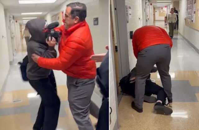 Profesöre bak sen! Kamerayı görünce tek bir söz söyleyip saldırdı