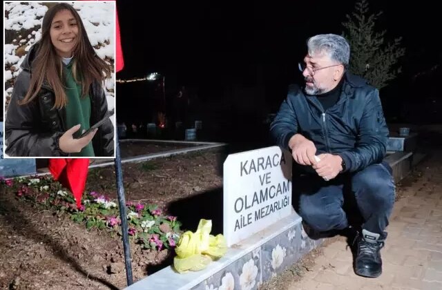 Saat 04.17’de mezar başında gözyaşlarına boğuldu