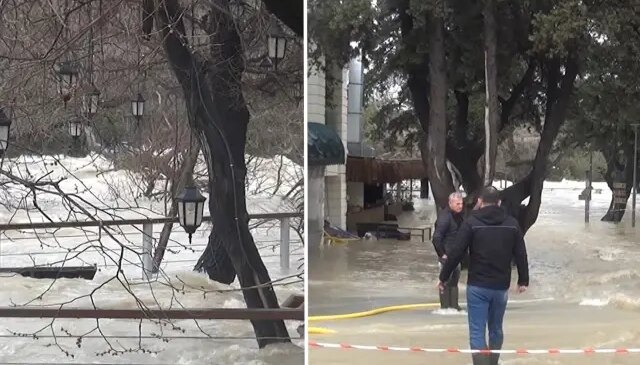 Sağanak vurdu, Manavgat Şelalesi ortadan kayboldu